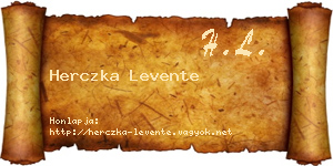 Herczka Levente névjegykártya
