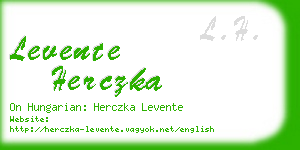 levente herczka business card